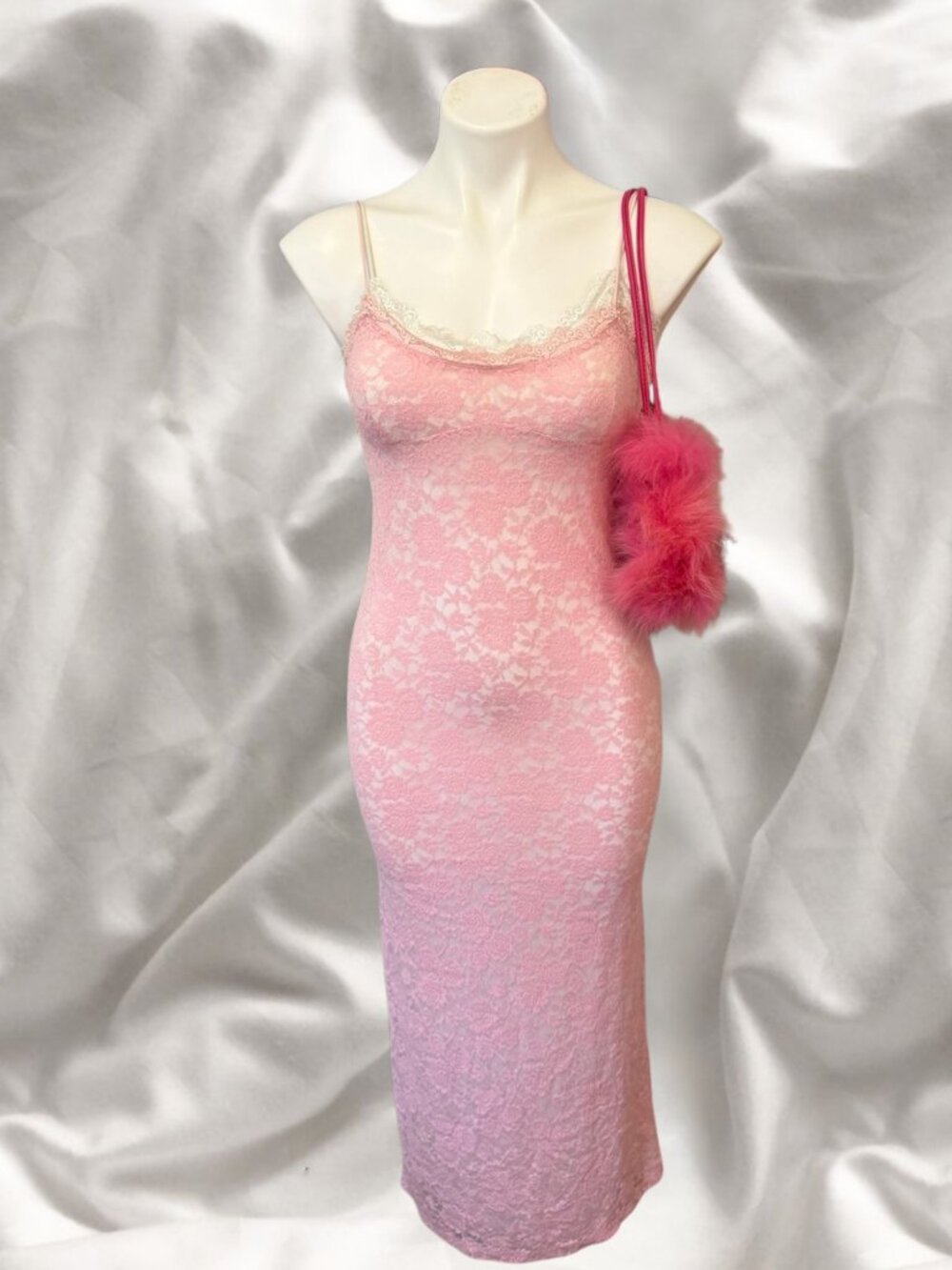 Princess Polly Pink Lace Slip Maxi Dress